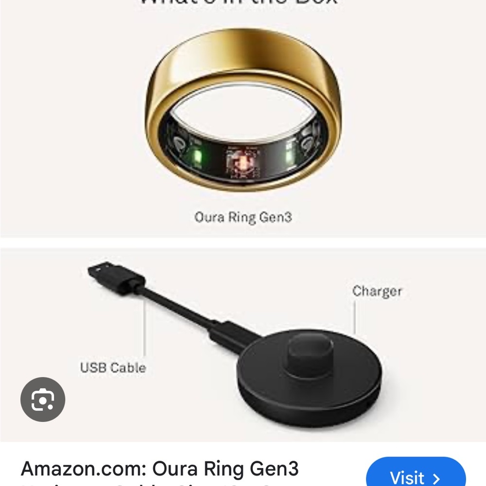 Oura Ring Gen 3 Horizon Gold Size 8